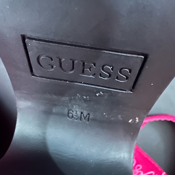 Hot Pink Fabric Heels by Guess - Picture 4 of 4